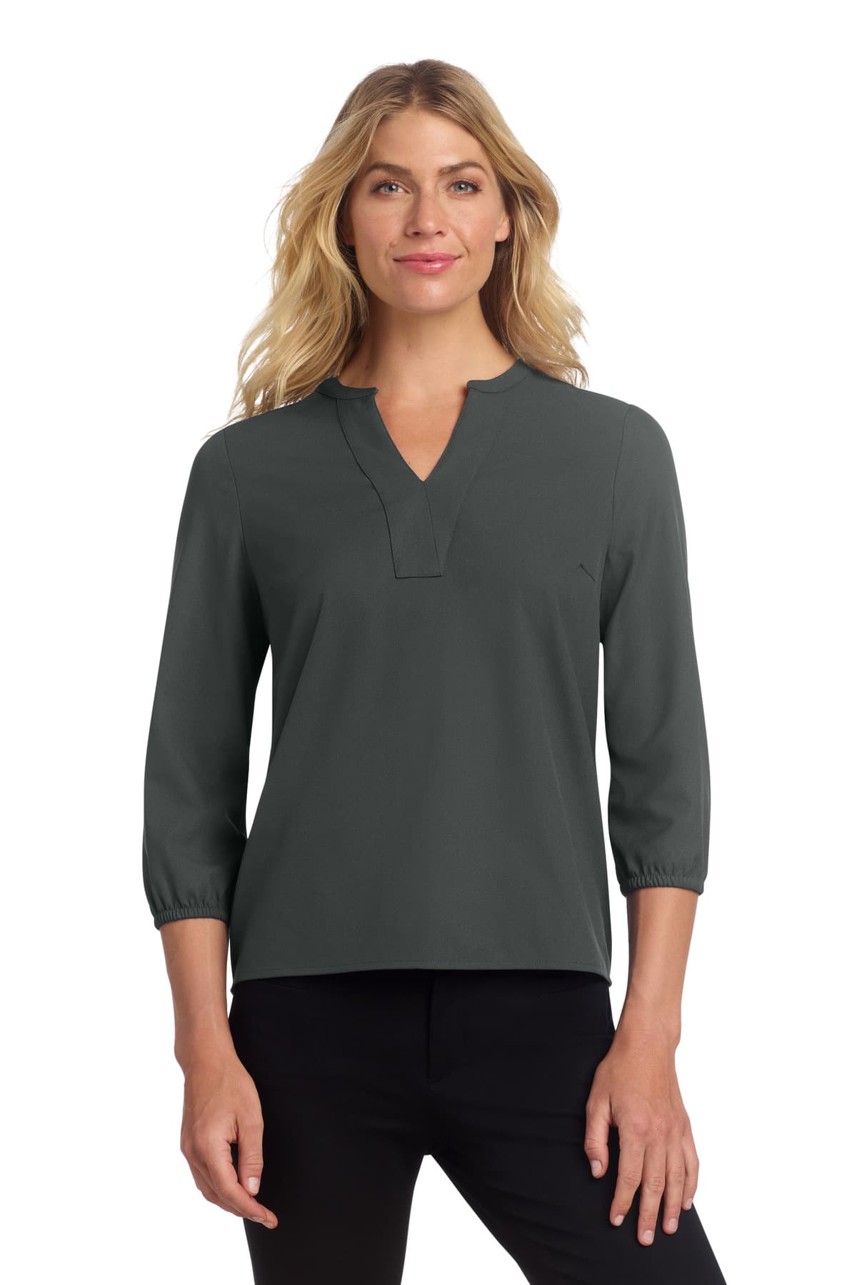 Women's Stretch Crepe 3/4-Sleeve Blouse