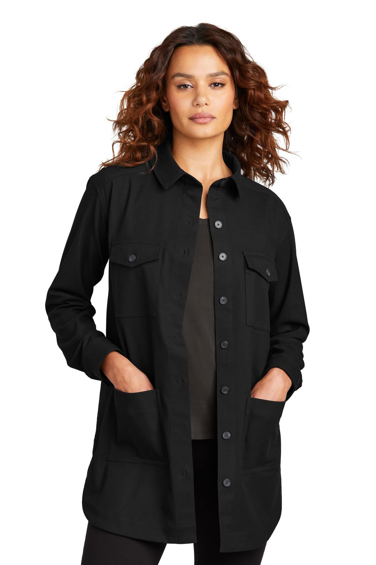 Women's Long Sleeve Twill Overshirt
