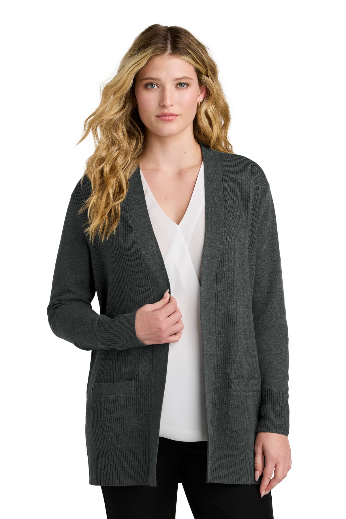 Women's Easy Care Open-Front Cardigan Sweater