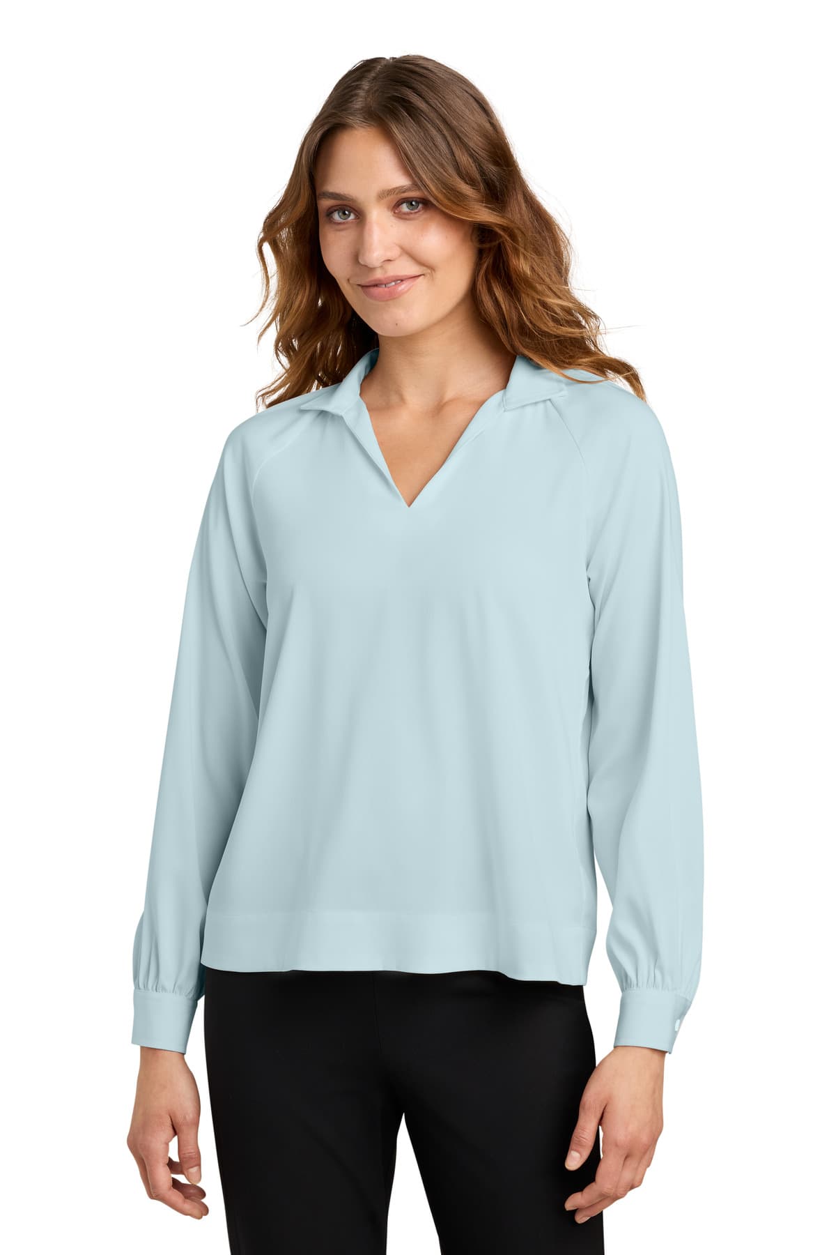 Women's Long Sleeve Buttery Soft Popover Blouse