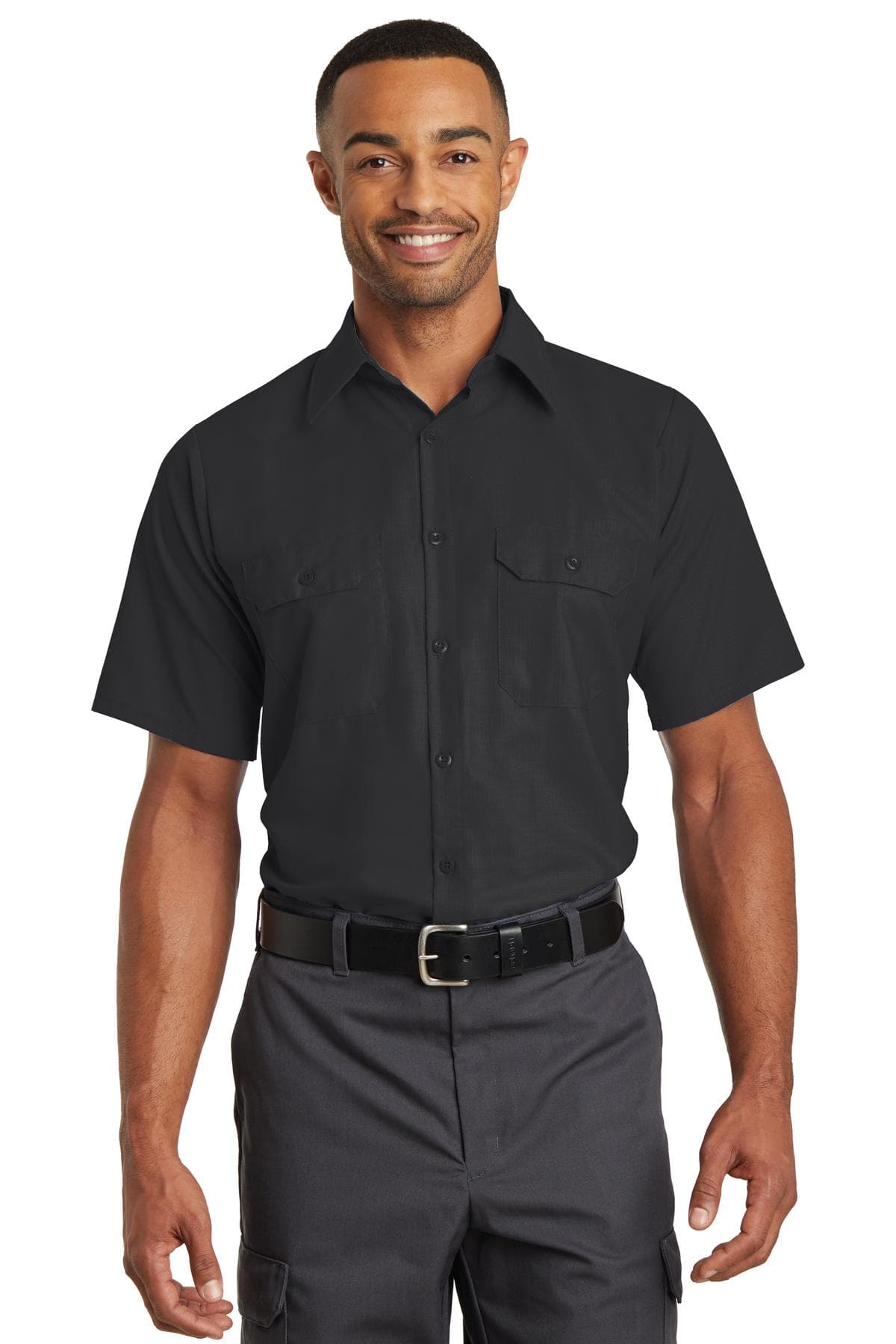 Short Sleeve Solid Ripstop Shirt