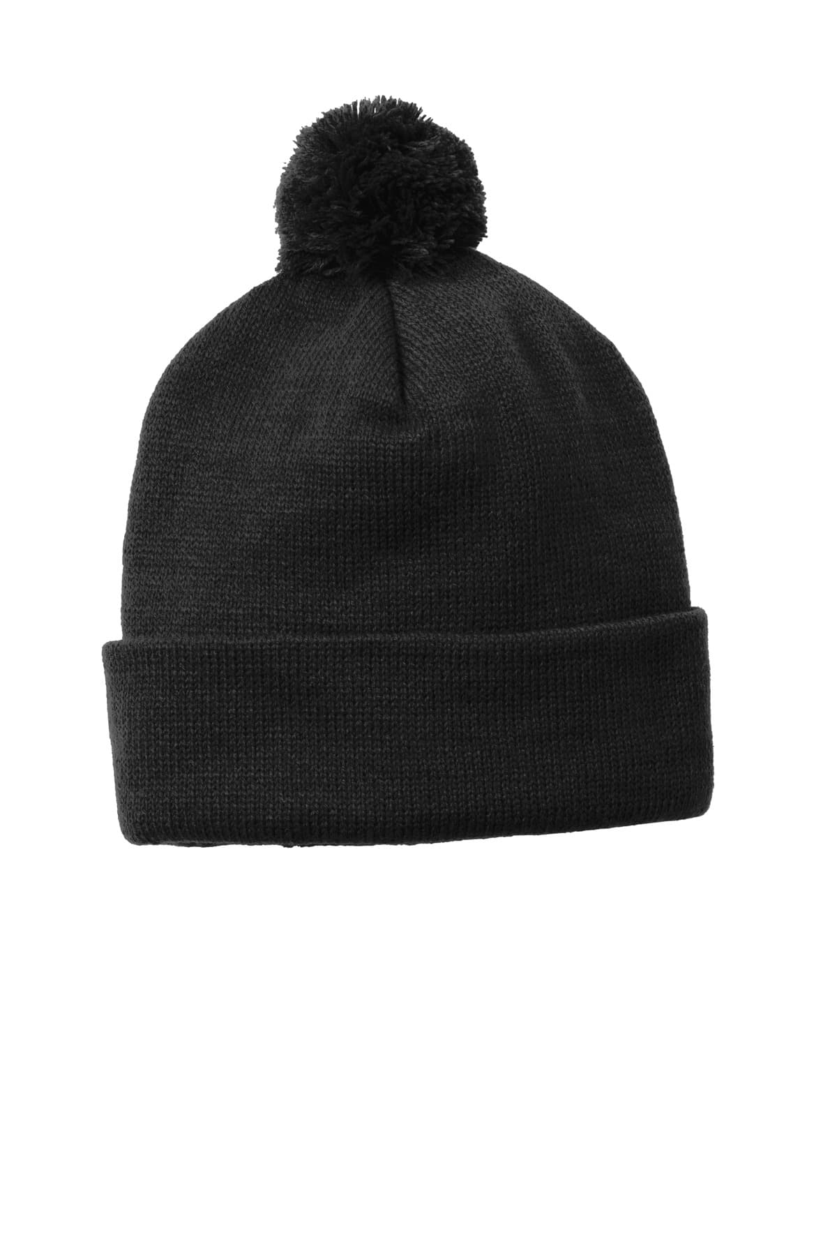 Solid Pom Pom Beanie