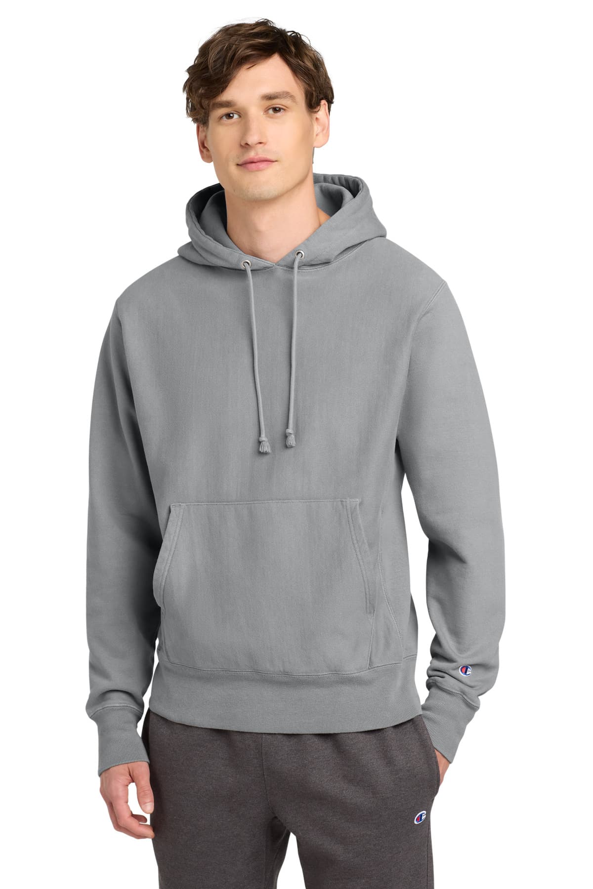 Reverse Weave Garment-Dyed Hooded Sweatshirt