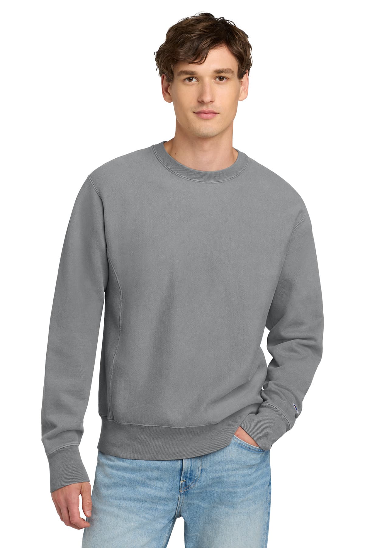 Reverse Weave Garment-Dyed Crewneck Sweatshirt