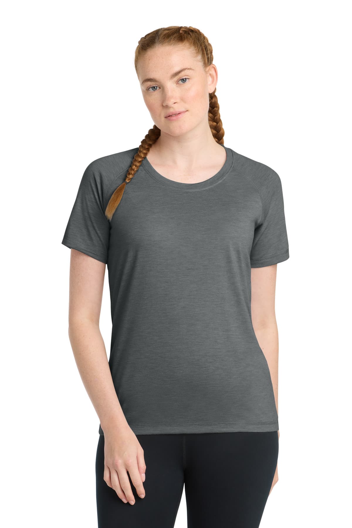 Women's PosiCharge Tri-Blend Wicking Scoop Neck Raglan Tee