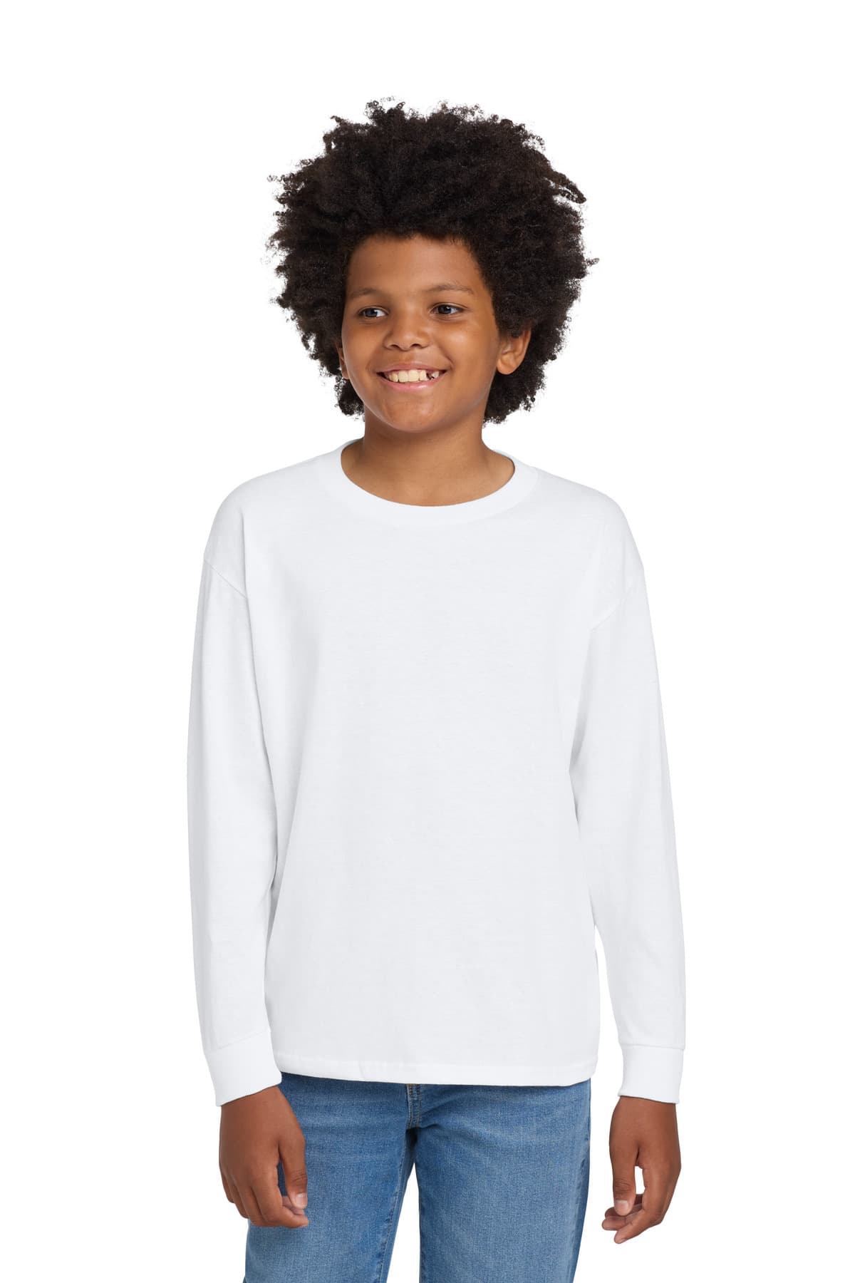 Youth Heavy Cotton 100% Cotton Long Sleeve T-Shirt