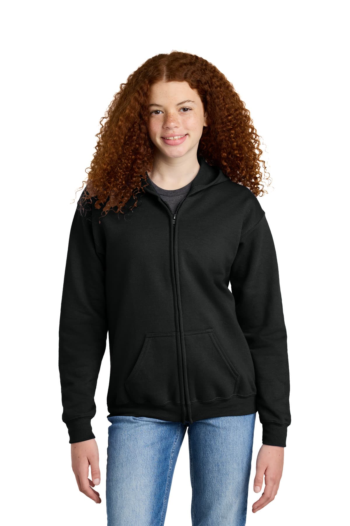 Youth Heavy Blend Full-Zip Hooded Sweatshirt