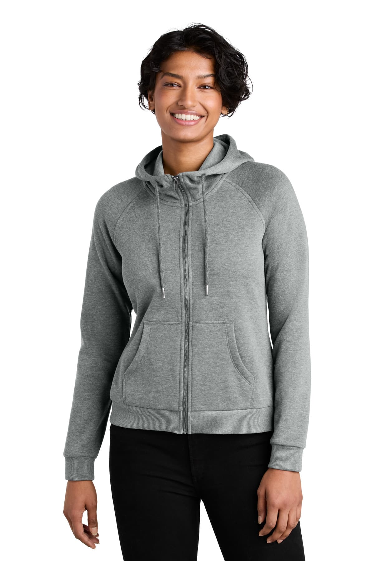 Women's Organic CVC Fleece Full-Zip Hoodie