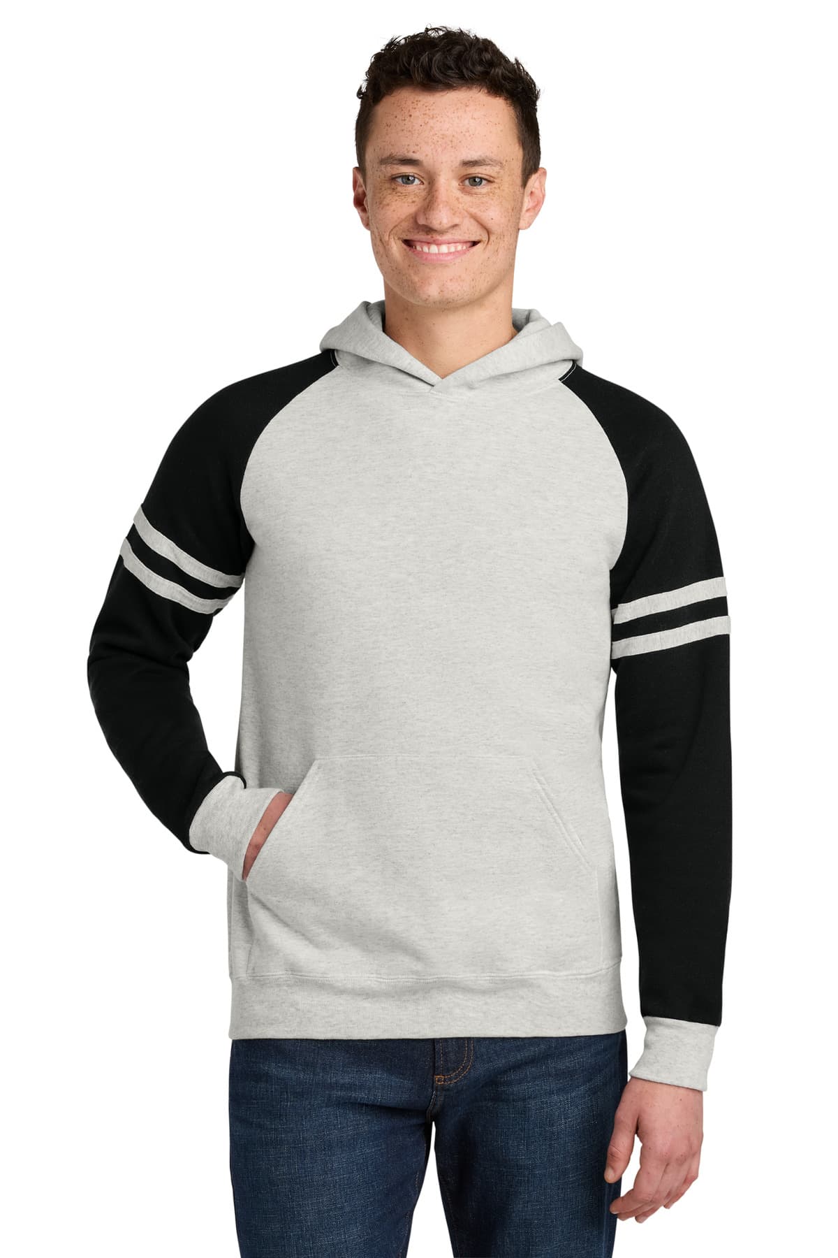 Unisex NuBlend Varsity Colorblock Hooded Sweatshirt