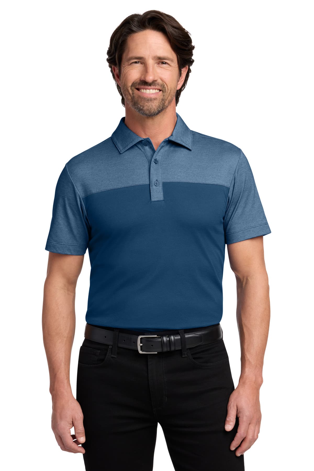 Fine Pique Blend Blocked Polo